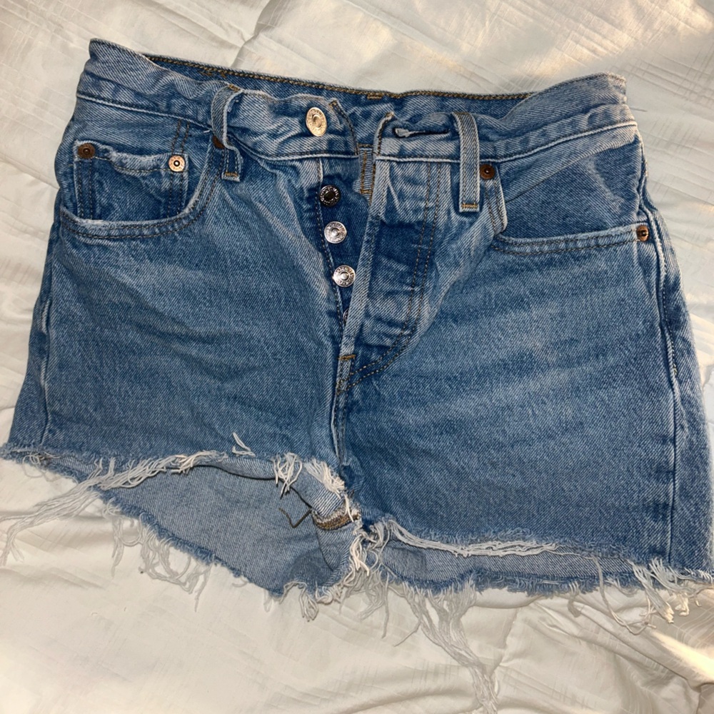 Levi's 501 button fly cutoffs